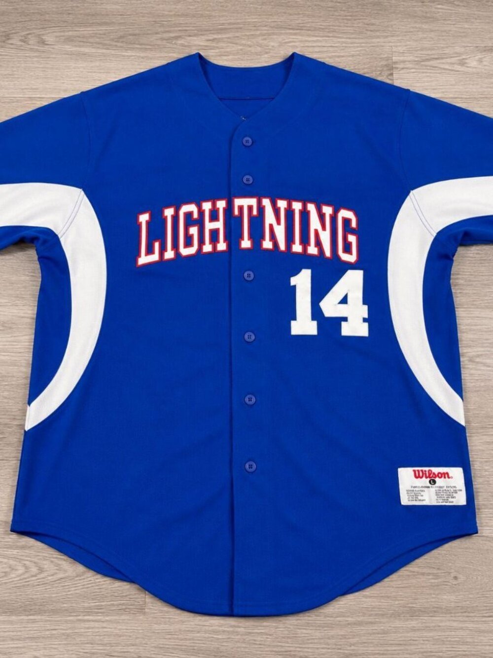 Vintage Wilson Baseball Jersey 14 Bell